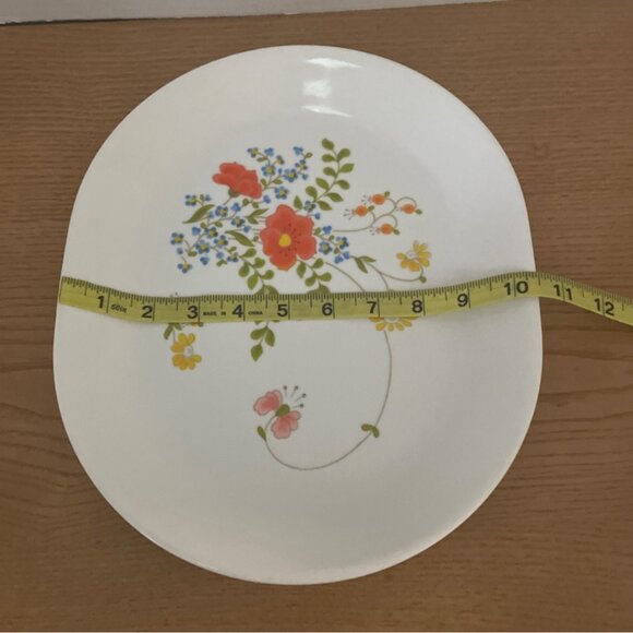Vtg Corelle Corning Ware Wildflower Spring Bouquet Oval Platter 13 X 10.5 inches - Picture 5 of 5